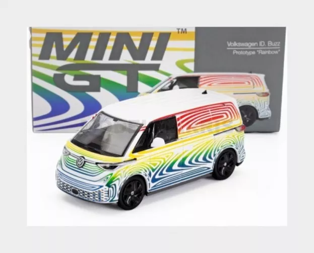 Mini GT Volkswagen Id.buzz Van Prototype Rainbow 2023 1:64 MGT00899-L