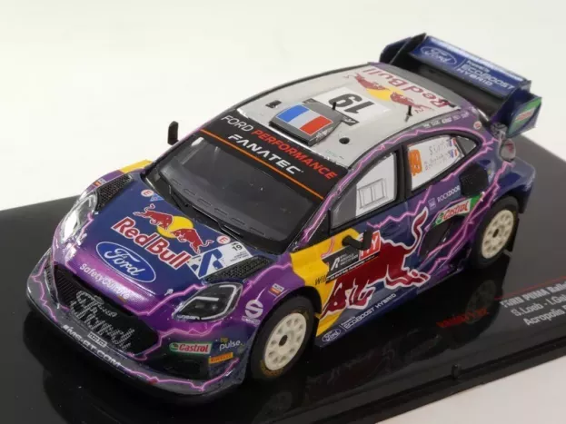 IXO Models Ford Puma Rally1 Red Bull Team Ford World Rally M-sport N 19 Rally Acropolis 2022 S.loeb I.galmiche 1:43 RAM871.22