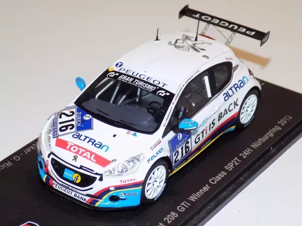 Spark Peugeot 208 Gti N 216 Winner Class Sp2t 24h Nurburgring 2013 C.frankenhout J.niederhauser V.redermecker G.ricci 1:43 SG106