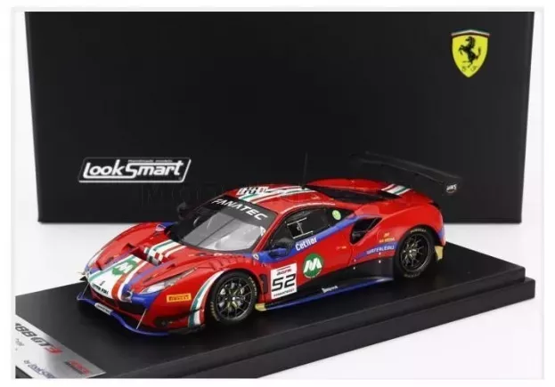 Looksmart Ferrari 488 Gt3 Evo Team Af Corse N 52 24h Spa 2023 Andrea Bertolini Louis Machiels Jef Machiels Lilou Wadoux 1:43 LSRC177