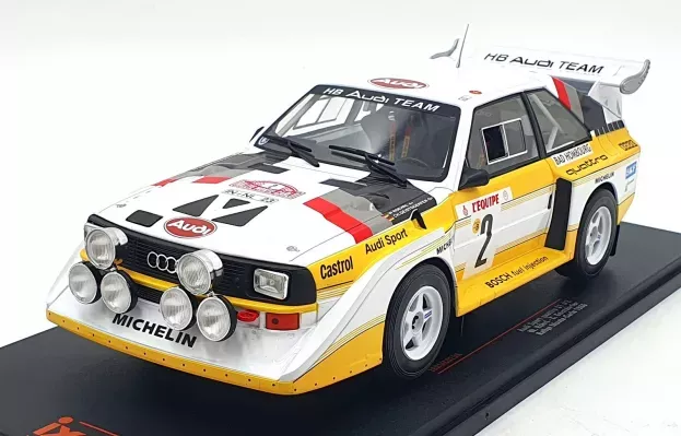IXO Models Audi Quattro Sport S1 night Version N 2 4th Rally Montecarlo 1986 W.rohrl C.geistdorfer 1:18 18RMC025A