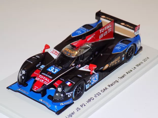 Spark Ligier Js P2 Hpd 2.8l Turbo V6 Team Oak Racing N 33 24h Le Mans 2014 D.cheng H.p.tung A.fong 1:43 S4214