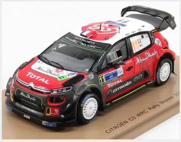 Spark Citroen C3 Wrc Team Citroen Total Abu Dhabi Wrt N 11 Rally Mexico 2018 S.loeb D.elena 1:43 S5962