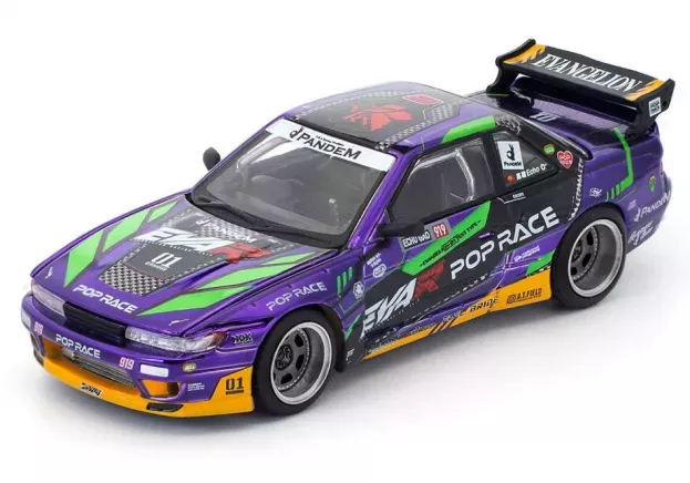 Pop Race Nissan Silvia s13 Pandem Eva Rt Test Type-01 Coupe 1991 1:64 PR640432