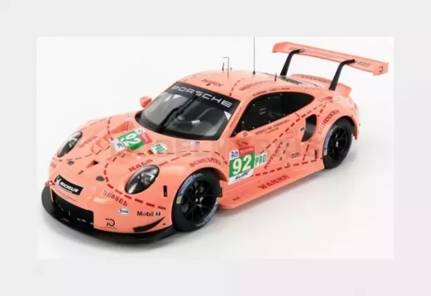 IXO Models Porsche 911 991 Rsr Team Porsche Gt N 92 Winner Lmgte Pro Pink Pig Tribute 24h Le Mans 2018 Micheal Christensen Kevin Estre Laurens Vanthoor 1:18 LEGT18003