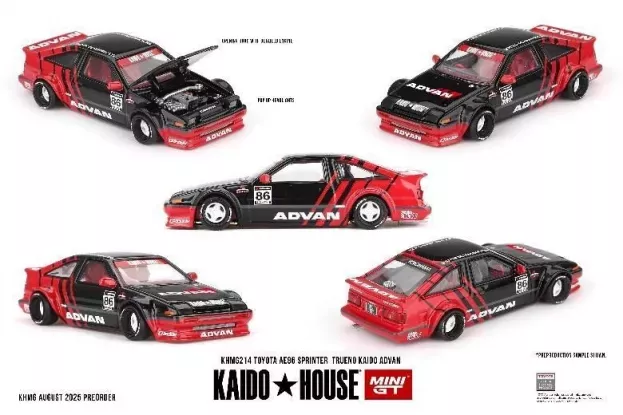 Mini GT Toyota Ae86 Sprinter N 86 Trueno Kaido Advan 1983 1:64 KHMG214