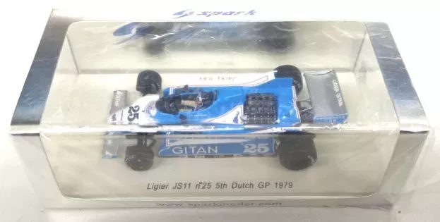 Spark Ligier F1 Js11 N 25 5th Dutch Gp 1979 Jacky Ickx 1:43 S3972