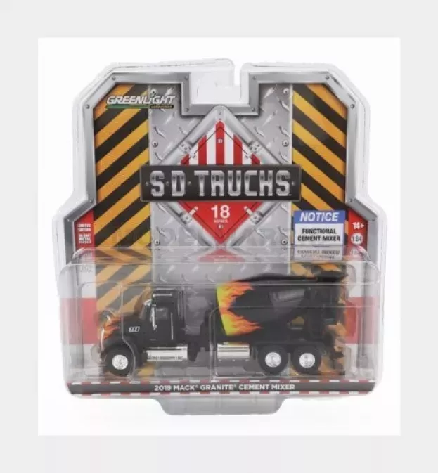 Greenlight Mack Granite Truck Cement Mixer Betoniera 3-assi 2019 1:64 45180B