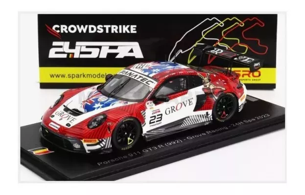 Spark Porsche 911 992 Gt3 R Team Grove Racing N 23 24h Spa 2023 S.grove B.grove A.de Pasquale E.bamber 1:43 SB725
