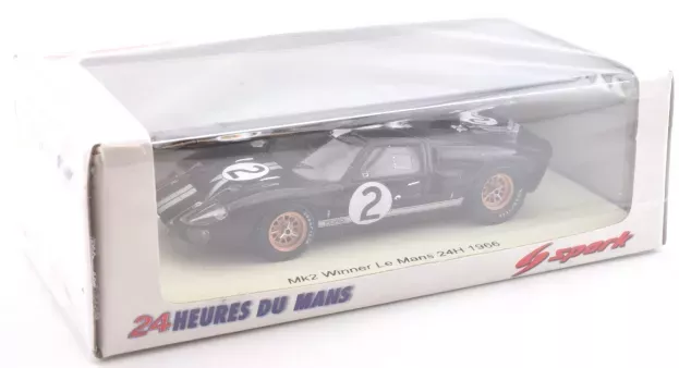 Spark Ford Gt40 Mkii 7.0l V8 Team Shelby American Inc. N 2 Winner 24h Le Mans 1966 B.mclaren C.amon 1:43 43LM66