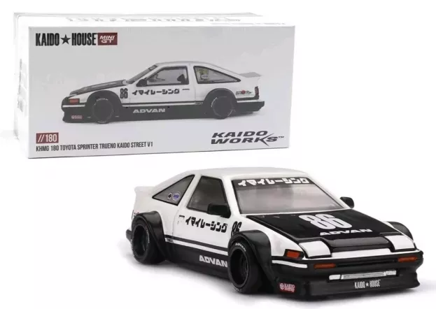 Mini GT Toyota Sprinter Trueno ae86 N 86 Kaido Works Imai Racing V1 1983 1:64 KHMG180