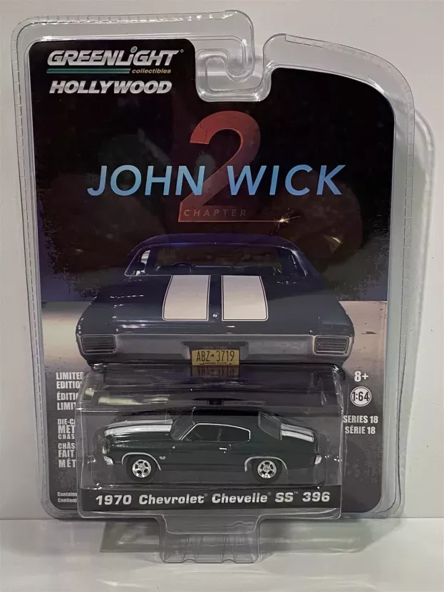 Greenlight Chevrolet Chevelle Ss 396 Coupe 1970 John Wick Movie Ii 1:64 44780F