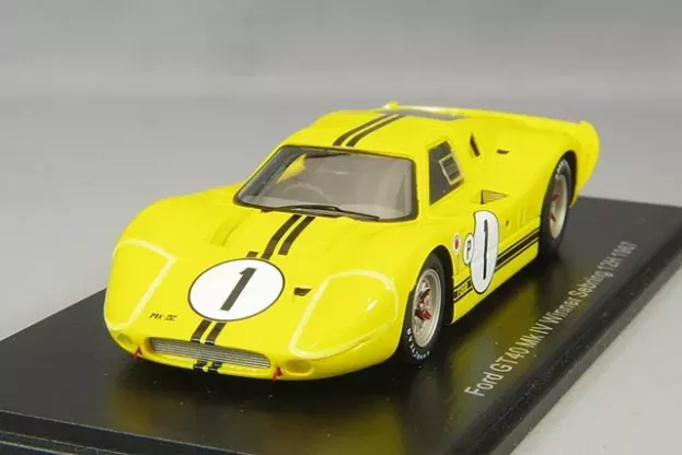 Spark Ford Gt40 Mkiv 7.0l V8 Team Ford Motor Company N 1 Winner 12h Sebring 1967 M.andretti B.mclaren 1:43 43SE67