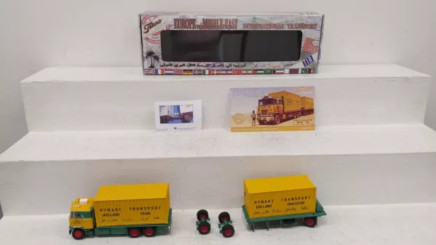 Tekno Mack Rynart Transport Mack F700 Motorwagen Aanhanger 2 20ft Containers 1:50 71661