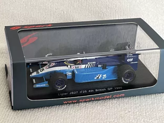 Spark Ligier F1 Js27 N 25 British Gp 1986 Rene' Arnoux 1:43 S3971