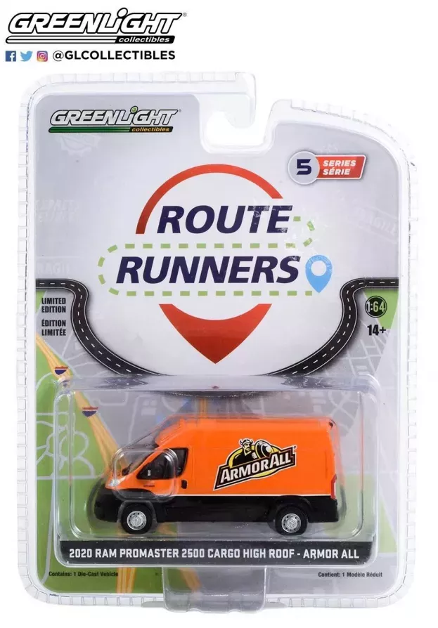 Greenlight Dodge Ram 2500 Promaster Van Cargo High Roof Armor All 2020 1:64 53050E