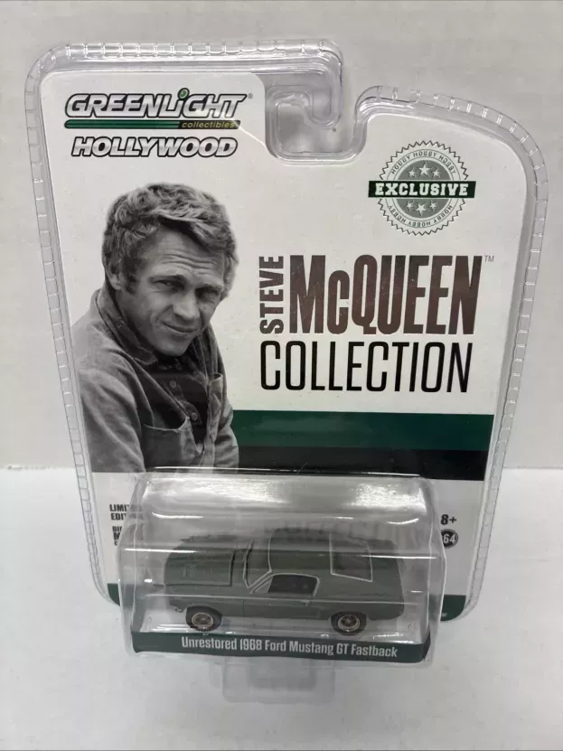 Greenlight Ford Mustang Gt390 Coupe 1968 Bullit Steve Mcqueen Unrestored Detroit Auto Show 2018 1:64 44722