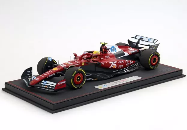 BBR Ferrari F1 Sf-25 Team Scuderia Ferrari Hp N 44 5th Monaco Gp 75th Shell Livery 2025 Lewis Hamilton Polyfoam Packaging 1:18 P18267C44