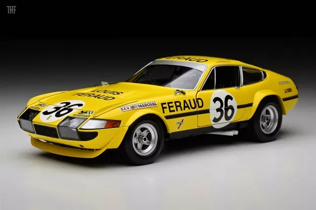 Kyosho Ferrari 365 Gtb 4 N 36 Team Louis Feraud 24h Le Mans 1972 1:18 08164G