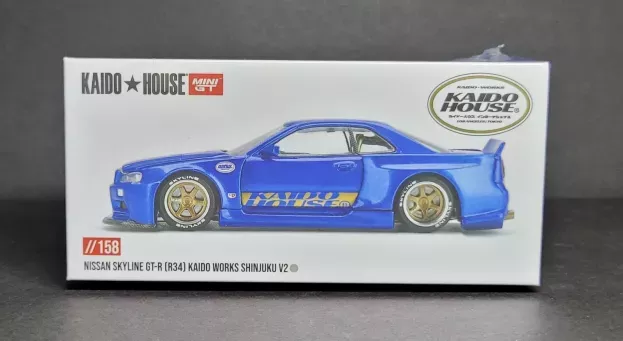 Mini GT Nissan Skyline Gt-r r34 Kaido Works v2 Aero Shinjuku V2 1999 1:64 KHMG158