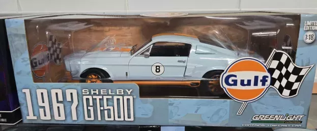 Greenlight Ford Shelby Mustang Gt500 N 8 Gulf Oil 1967 1:18 12954
