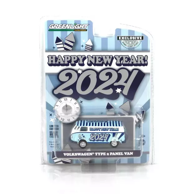 Greenlight Volkswagen T2 Panel Van 1962 Happy New Year 2024 1:64 30478