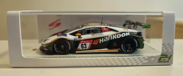 Spark Lamborghini Huracan Gt3 Evo Team Hankook Fff Racing N 63 24h Nurburgring 2021 M.mapelli F.perera M.bortolotti G.altoe 1:43 SG788