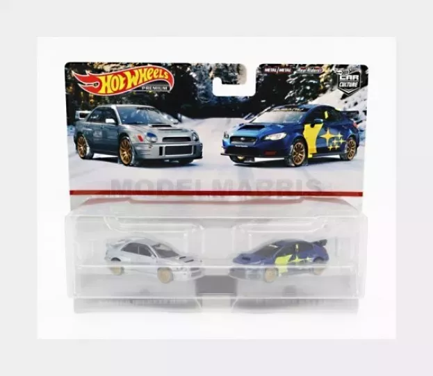 Hot Wheels Subaru Set 2x Impreza Wrx Base Rally 2016 + Impreza Wrx 2002 1:64 HBL96-979K-HKF60