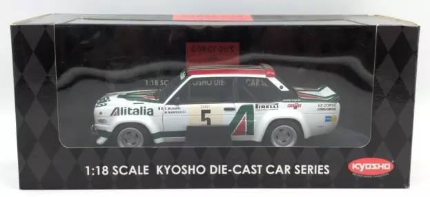 Kyosho Fiat 131 Abarth N 5 Alitalia Rally Tour De Corse 1978 S.munari M.mannucci 1:18 08371C