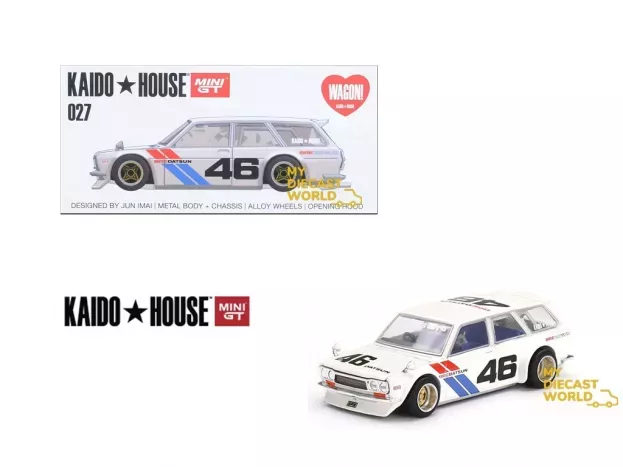 Mini-GT Datsun 510 N 46 Kaido House Designed By Jun Imai Sw Station Wagon 1972 1:64 KHMG027