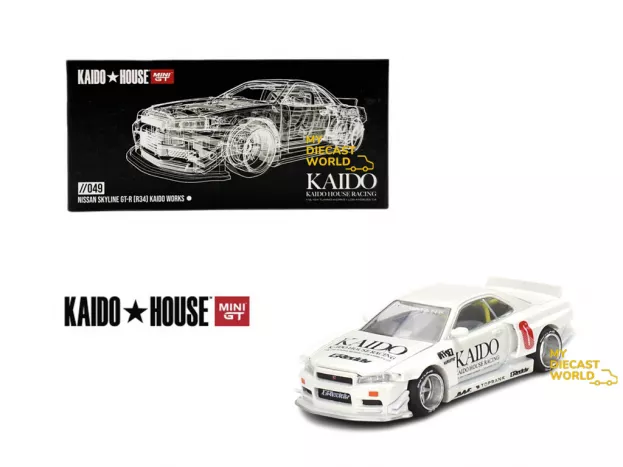 Mini-GT Nissan Skyline Gt-r N 0 Kaido Works V1 Coupe 2007 1:64 KHMG049