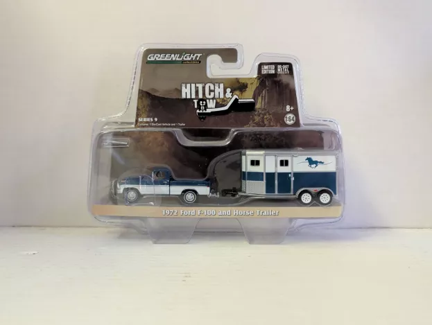 Greenlight Ford F-100 Pick-up 1972 With Horse Trailer 1:64 32090
