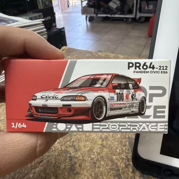 Pop Race Honda Civic Eg67 V1.5 Pandem Idemitsu Motion Infinite N 100 Racing 1993 1:64 PR640212