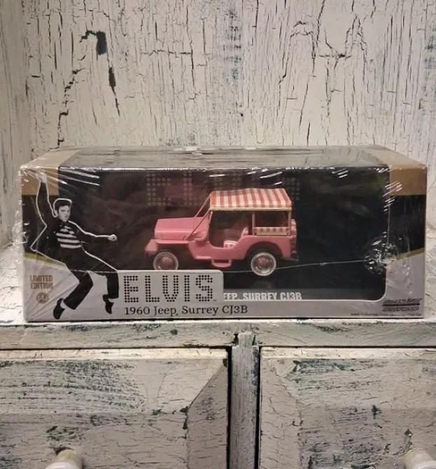 Greenlight Jeep Willys Surrey Cj3b Soft-top Cabriolet Closed 1953 Personal Car Elvis Presley 1:43 86472