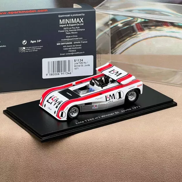 Spark Lola T260 N 1 Winner St.jovine 1971 J.stewart 1:43 S1134