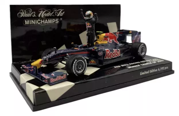 Minichamps Red Bull F1 Rb5 N 15 Winner Chinese Shanghai Gp rain Wheels 2009 S.vettel 1:43 400090115