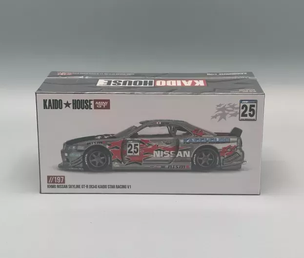 Mini GT Nissan Skyline Gt-r r34 N 25 Kaido Star Racing V1 1999 1:64 KHMG197