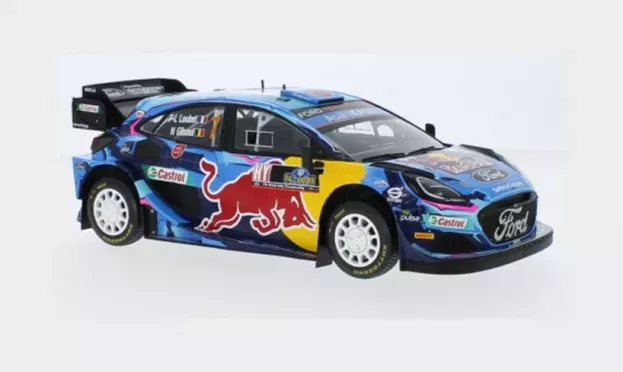 IXO Models Ford Puma Rally1 Team Red Bull Ford World Rally M-sport N 7 6th Rally Sweden 2023 Pierre Louis Loubet Nicolas Gilsoul 1:18 18RMC154B.22