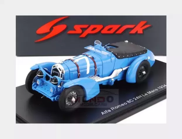 Spark Alfa Romeo 8c 2.4l S8 Spider Team R.sommer N 7 24h Le Mans 1934 R.sommer E.felix 1:43 S3888