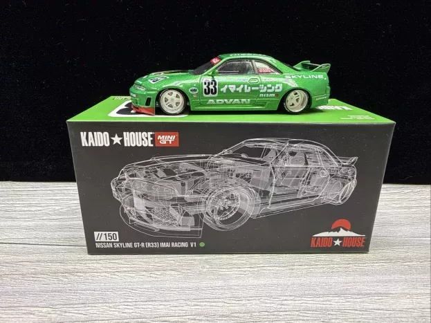 Mini GT Nissan Skyline Gt-r r33 Kaido Works N 33 Imai Racing V1 Coupe 1997 1:64 KHMG150