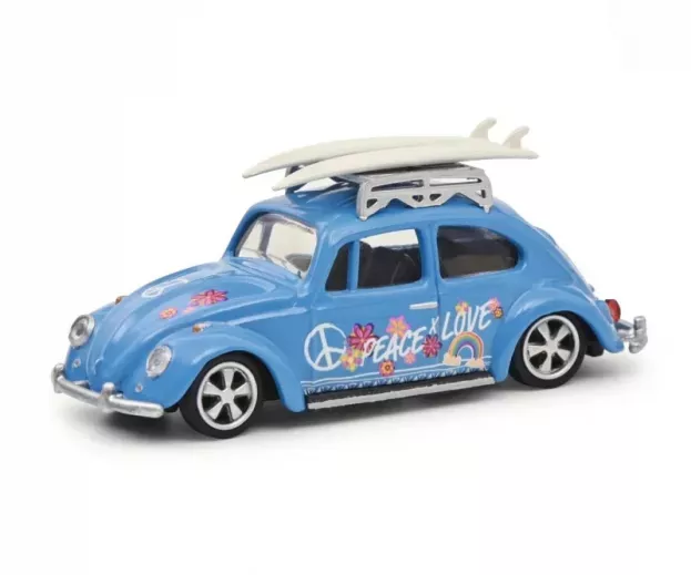 Schuco Volkswagen Beetle Kafer Maggiolino With Surfboard Peace & Love 1955 1:64 452034400