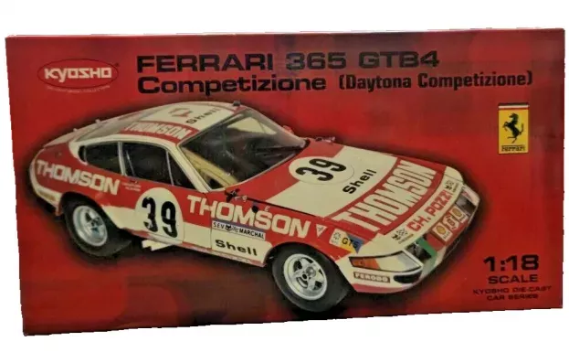 Kyosho Ferrari 365 Gtb 4 Competizione Team Automobiles Charles Pozzi Thomson N 39 Winner Gt Class 24h Le Mans 1973 C.ballot-lena V.elford 1:18 08164F