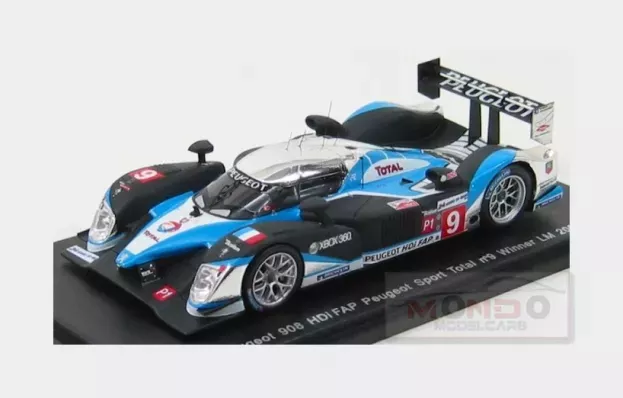 Spark Peugeot 908 Hdi Fap 5.5l Turbo V12 Team Peugeot Sport Total N 9 Winner 24h Le Mans 2009 David Brabham Marc Gene Alexander Wurz 1:43 43LM09