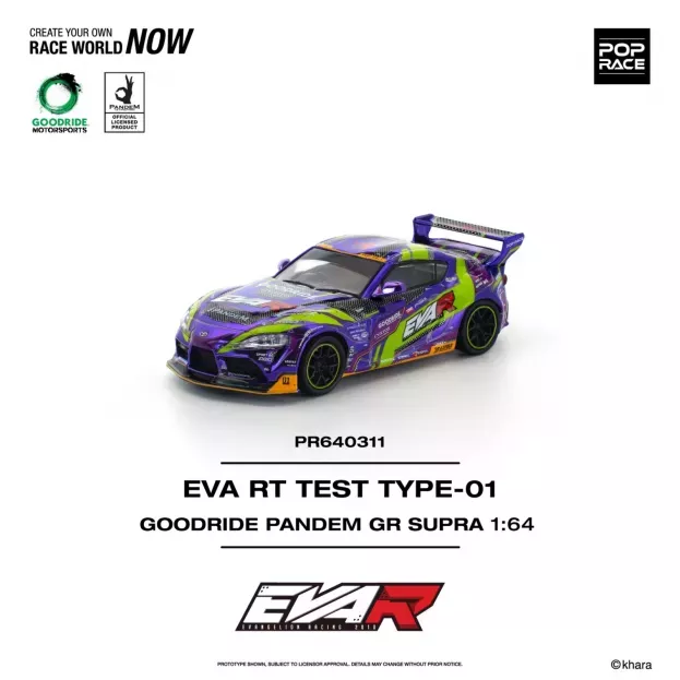 Pop Race Toyota Supra Gr Pandem Eva Rt Test Type 01 Goodride 2025 1:64 PR640311