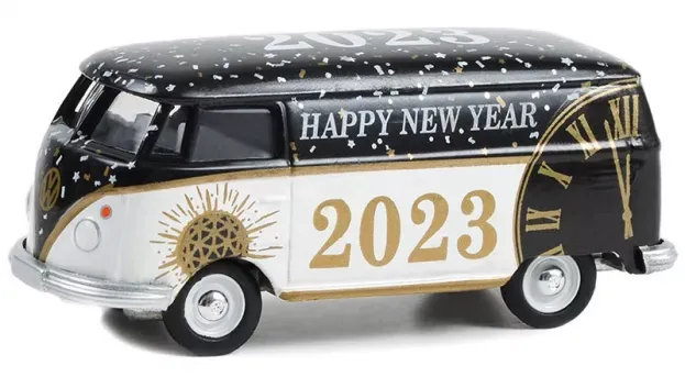 Greenlight Volkswagen T1 Type 2 Panel Van 1962 Happy New Year 2023 1:64 30436