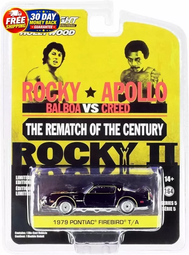 Greenlight Pontiac Firebird Trans-am 1979 Rocky Vs Apollo Rocky Ii Movie 1:64 44650C