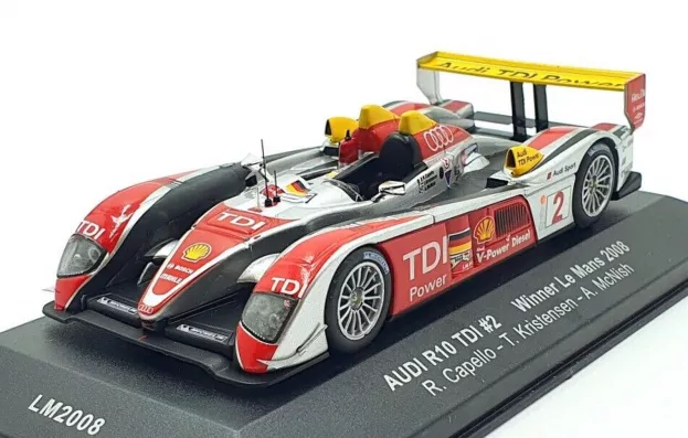 IXO Models Audi R10 Tdi 5.5l Turbo V12 Team Audi Sport North America N 2 Winner 24h Le Mans 2008 Rinaldo Capello Tom Kristensen Allan Mcnish 1:43 LM2008