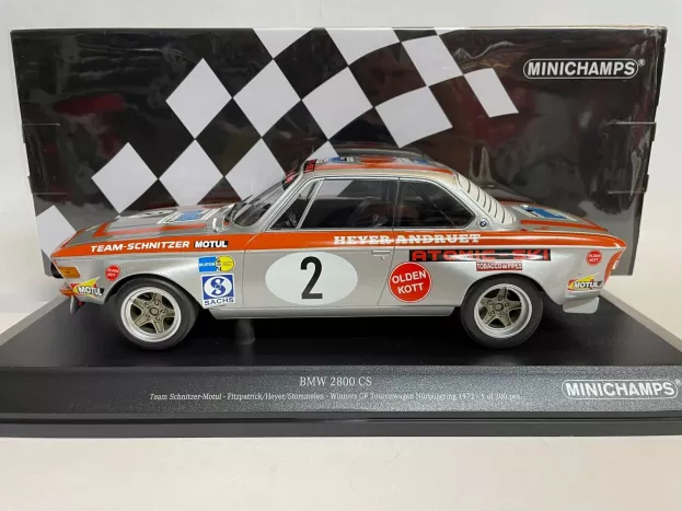 Minichamps Bmw 2800 Cs Team Schnitzer N 2 Winner Gp Tourenwagen Nurburgring 1972 J.fitzpatrick H.heyer R.stommelen 1:18 155722702