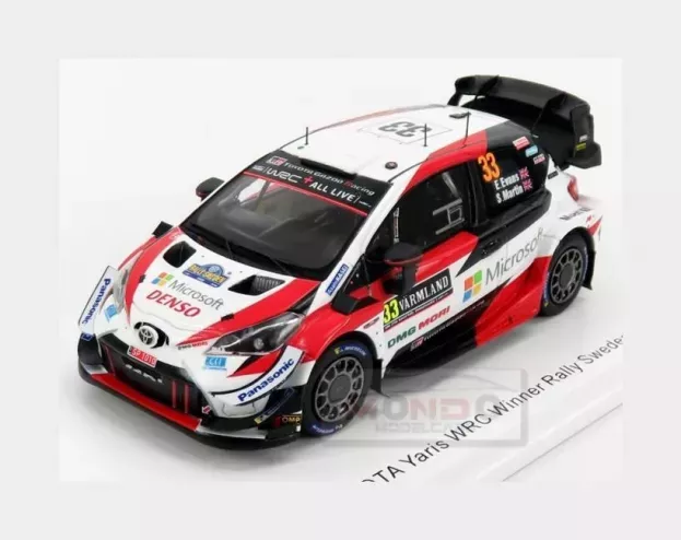 Spark Toyota Yaris Wrc Team Toyota Gazoo Racing N 33 Winner Rally Sweden 2020 E.evans S.martin 1:43 S6568