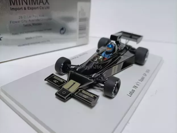Spark Lotus F1 76 N 1 Spanish Gp 1974 Ronnie Peterson 1:43 S1769